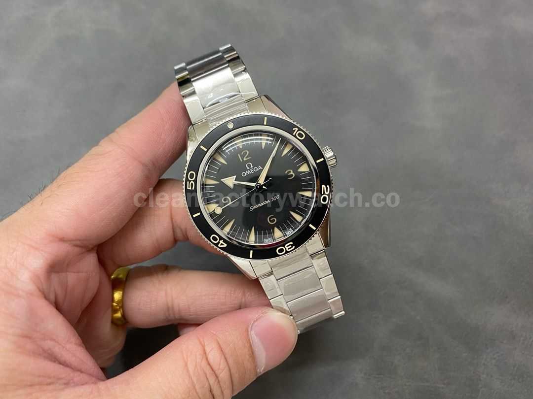 VS Factory Omega Seamaster 300co Axial Master Chronometer 41mm Full Steel Black Dial (9)