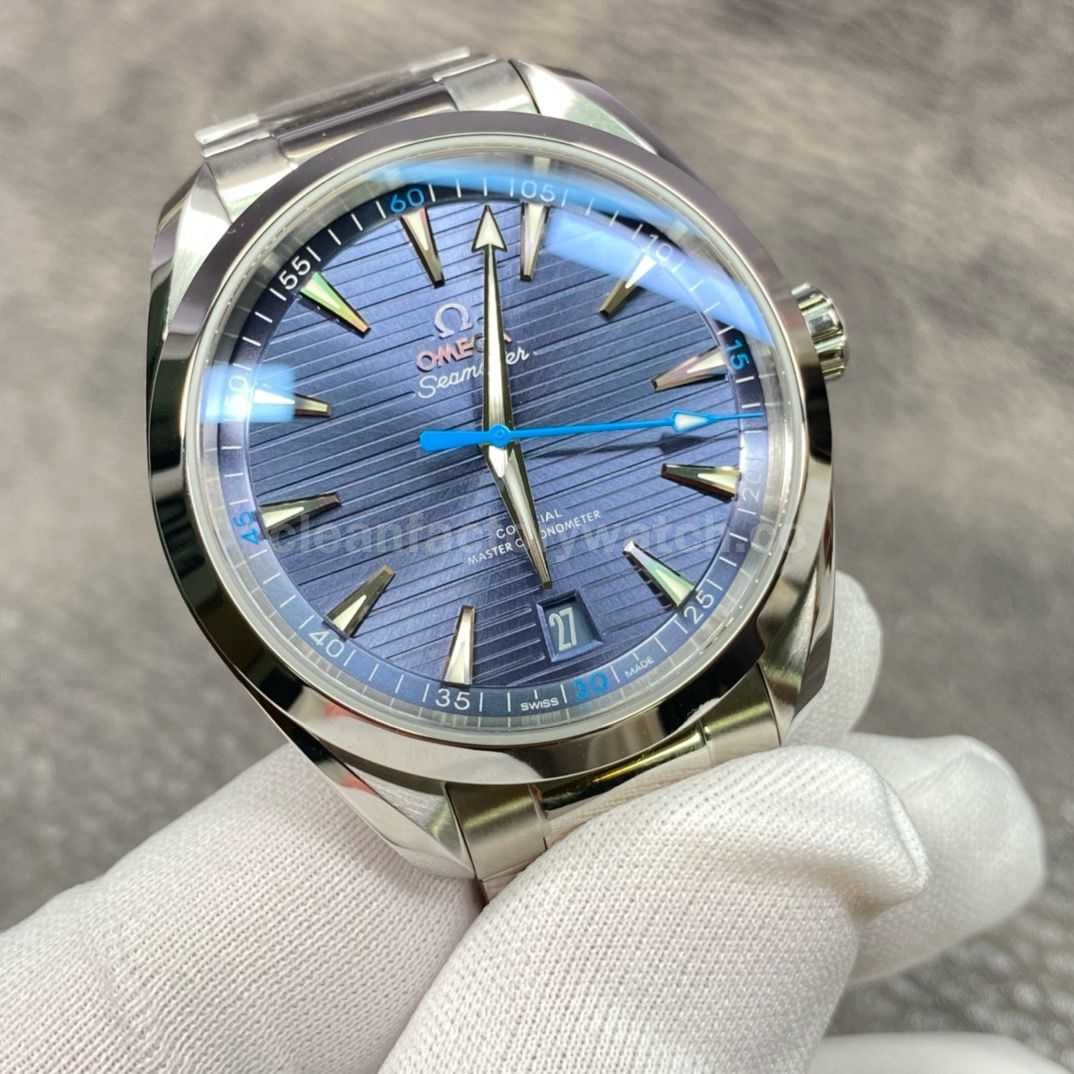 VS Factory Omega Seamaster Aqua Terra 220.10.41.21.03.002 41mm Full Steel Blue Dial (7)