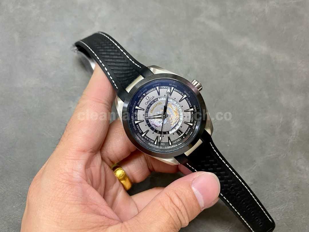 VS Factory Omega Seamaster Aqua Terra 220.92.43.22.99.001 43mm Titanium Rubber Strap Grey Dial (8)