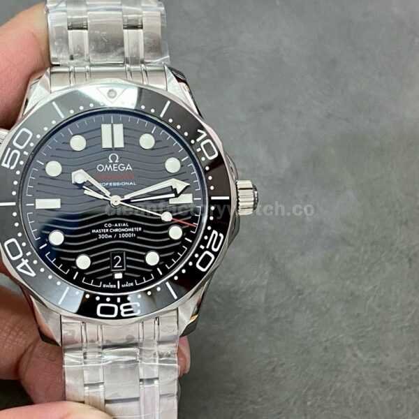 VS Factory Omega Seamaster Diver 300 M 210.30.42.20.01.001 42mm Full Steel Black Dial