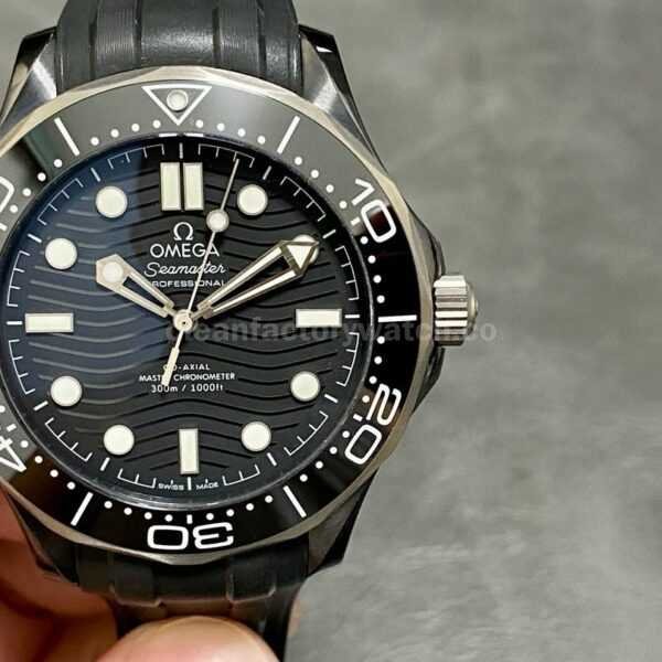 VS Factory Omega Seamaster Diver 300 M 210.92.44.20.01.001 43.5mm Ceramic Rubber Strap Black Dial