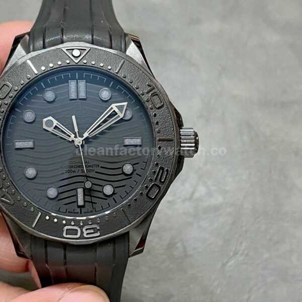 VS Factory Omega Seamaster Diver 300 M 210.92.44.20.01.003 43.5mm Ceramic Rubber Strap Black Dial