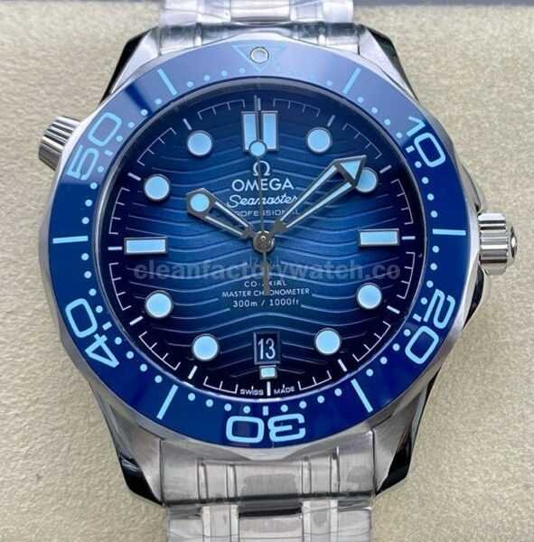 VS Factory Omega Seamaster Diver 300M 210.30.42.20.03.003 42mm Full Steel Blue Dial
