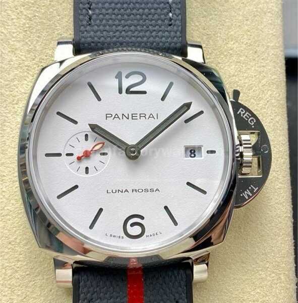 VS Factory Panerai Luminor Luna Rossa Pam1381 42mm Steel Rubber Strap White Dial