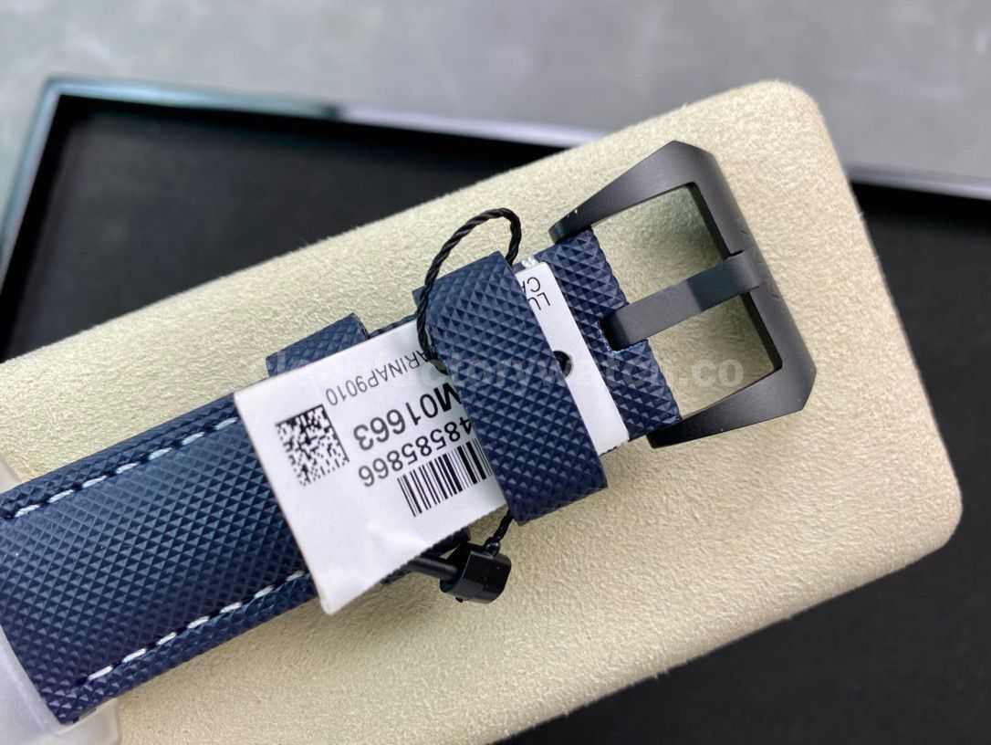 VS Factory Panerai Luminor Marina Pam01663 44mm Carbon Fiber Canvas Strap Blue Dial (8)