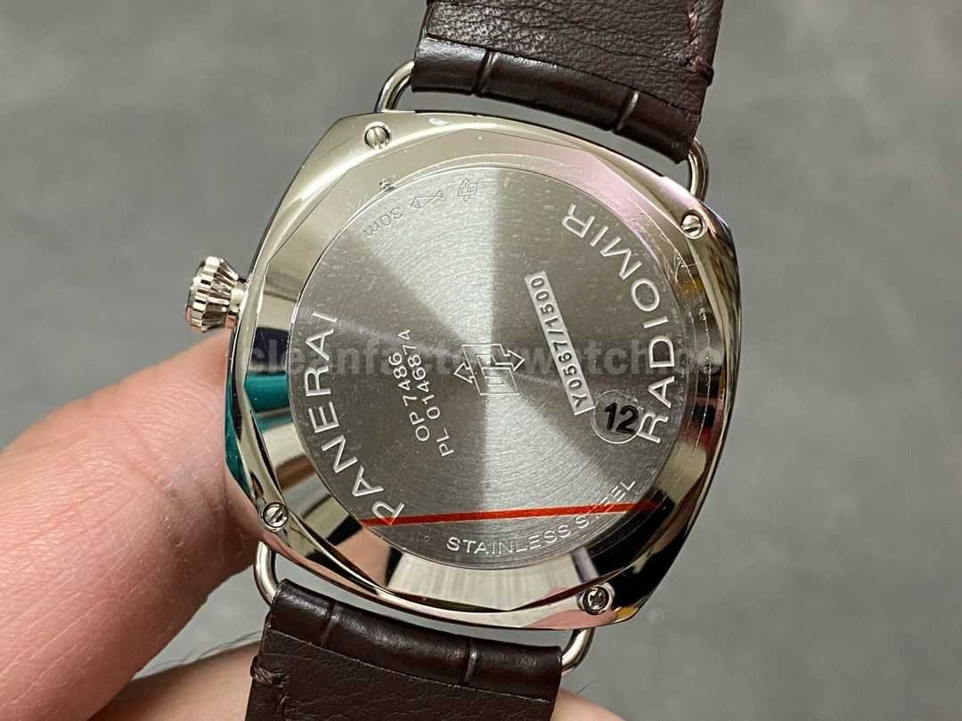 VS Factory Panerai Radiomir Quaranta Automatic Pam 01292 40mm Steel Leather Strap White Dial (8)