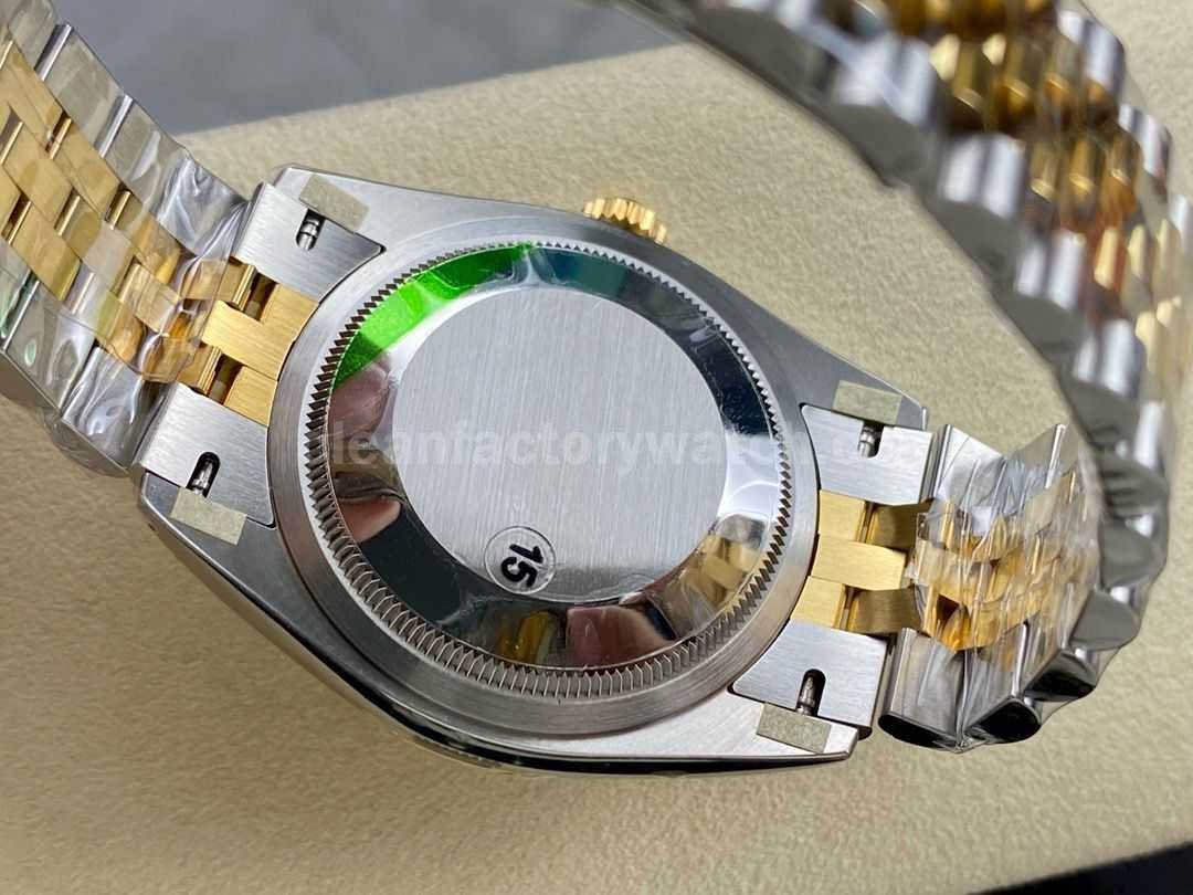VS Factory Rolex Datejust 126233 0039 36mm Half Yellow Gold Fluted Motif Champagne Dial Jubilee (8)