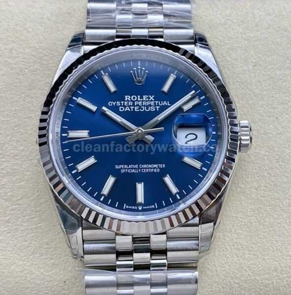 VS Factory Rolex Datejust 126234-0017 36mm Full 904L Blue Dial Jubilee
