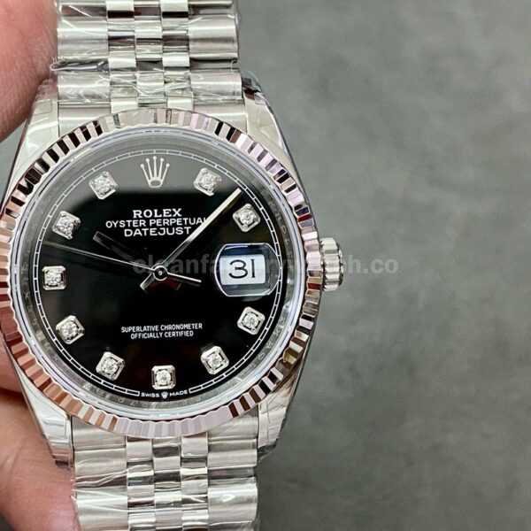 VS Factory Rolex Datejust 126234-0027 36mm Full 904L Diamond Black Dial Jubilee