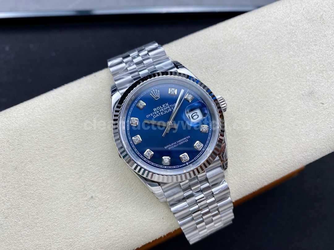 VS Factory Rolex Datejust 126234 0037 36mm Full 904L Diamond Blue Dial Jubilee (7)