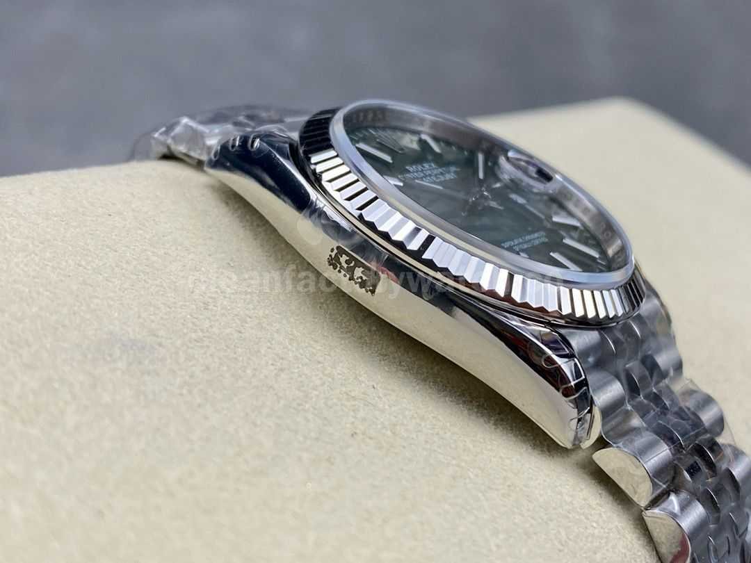 VS Factory Rolex Datejust 126234 0047 36mm Full 904L Olive Green Palm Motif Dial Jubilee (4)