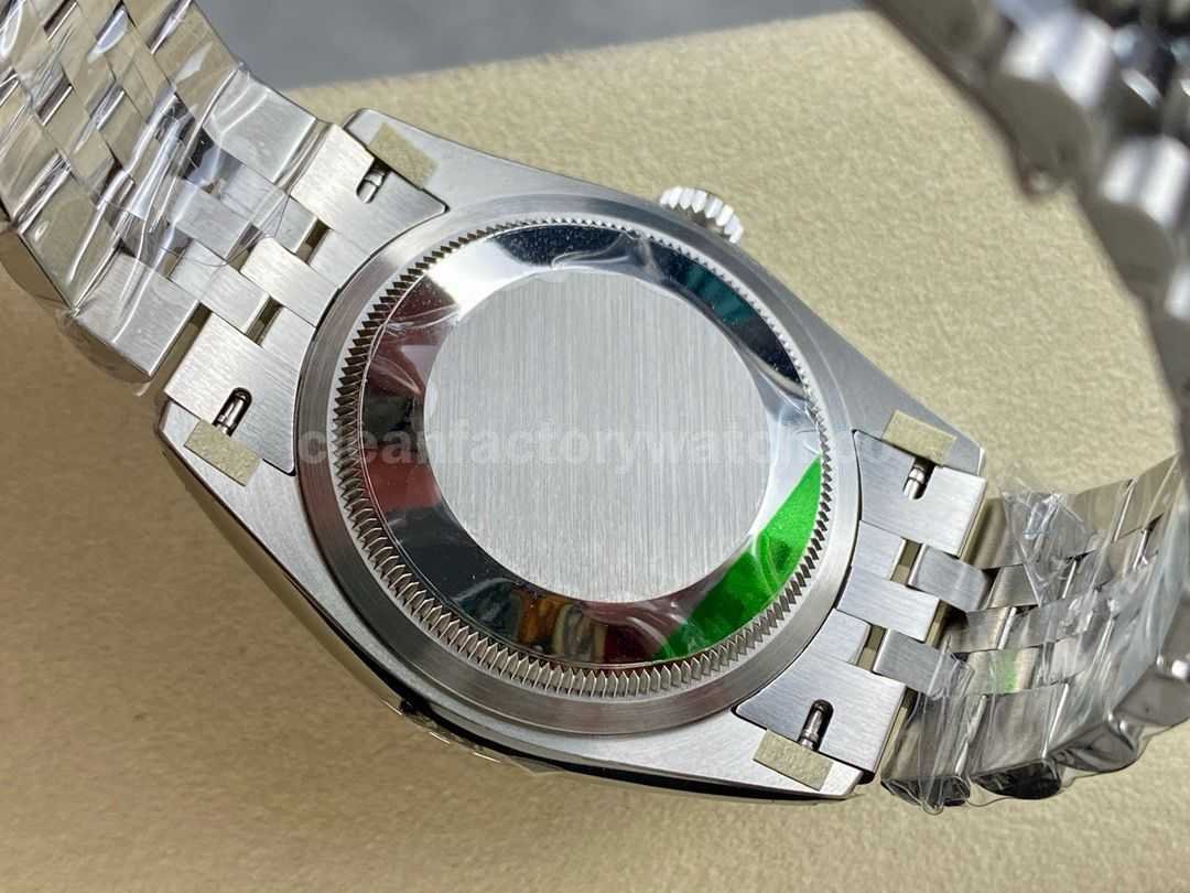 VS Factory Rolex Datejust 126234 0047 36mm Full 904L Olive Green Palm Motif Dial Jubilee (9)