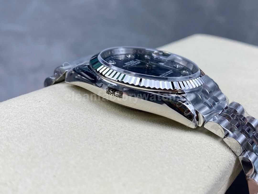 VS Factory Rolex Datejust 126234 0057 36mm Full 904L Diamond Fluted Motif Blue Dial Jubilee (5)