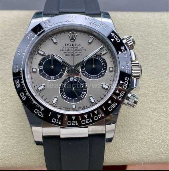 VS Factory Rolex Daytona 116519LN-0027 40MM White Gold Rubber Strap Grey Dial