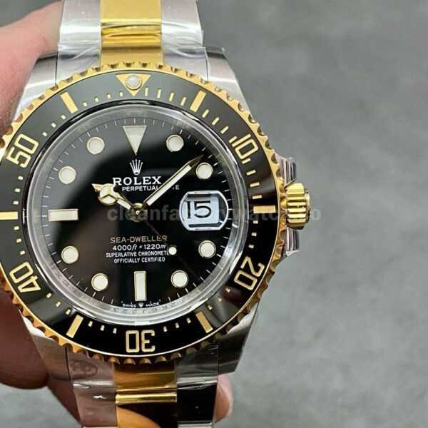 VS Factory Rolex Sea-Dweller 126603 43mm Half Yellow Gold Black Dial