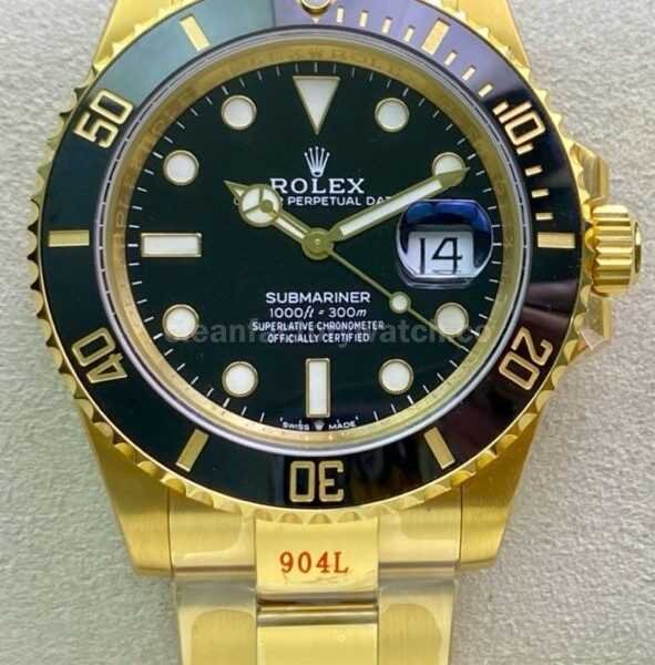 VS Factory Rolex Submariner Date 126618LN 41mm Full Yellow Gold Black Dial