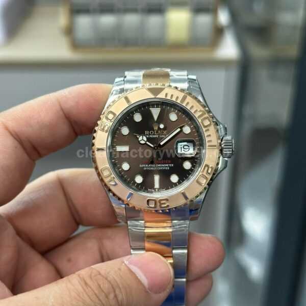 VS Factory Rolex Yacht-Master 126621-0001 40mm Half Rose Gold Brown Dial