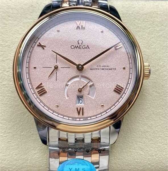 YMS Factory Omega De Ville Prestige 434.20.41.21.09.001 41mm Yellow Gold/Steel Roman Numerals Champagne Dial