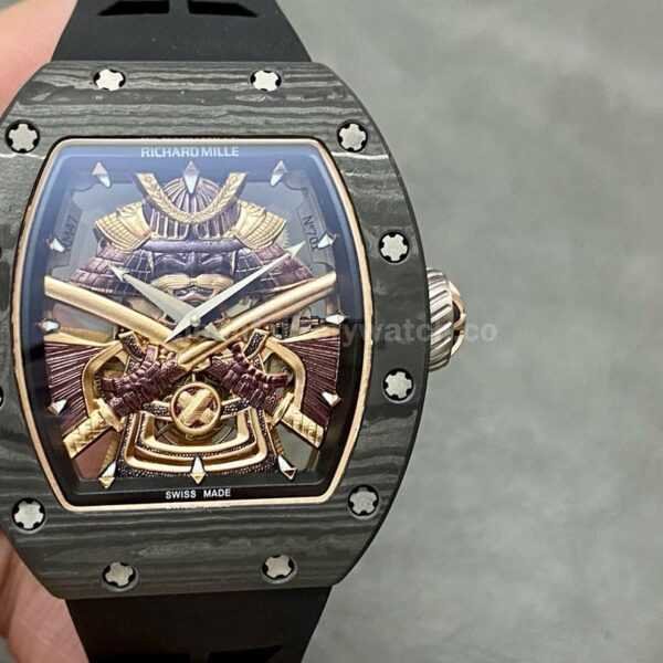 YS Factory Richard Mille Darth Vader Watch RM47 43mm Carbon Fiber Rubber Strap Skeletonized Dial