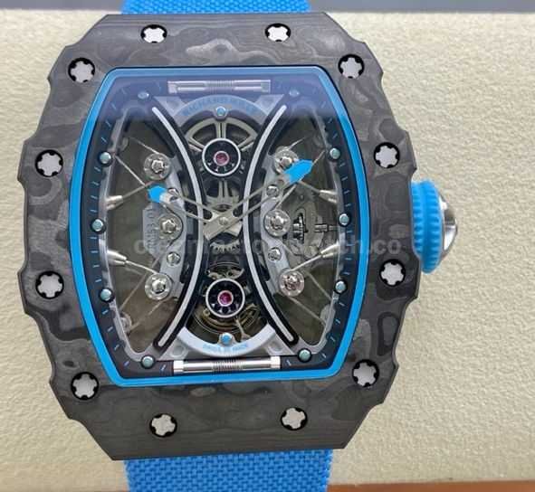 YS Factory Richard Mille RM 53-01 43mm Carbon Fiber Canvas Rubber Strap Skeletonized Black Dial
