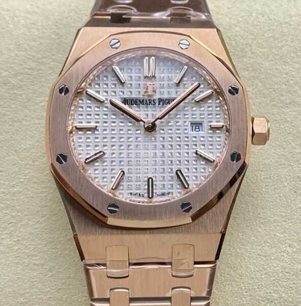 ZF Factory Audemars Piguet Royal Oak Lady 33mm Full Rose Gold Silver Dial
