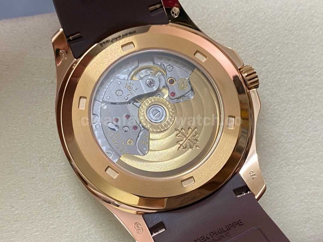 ZF Factory Patek Philippe Aquanaut 5167R 001 40mm Rose Gold Brown Rubber Strap Arabic Numerals (5)