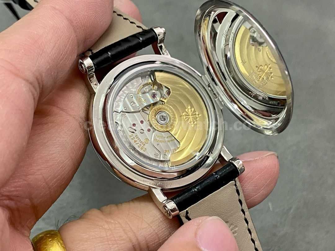 ZF Factory Patek Philippe Calatrava 5153G 010 38mm White Gold Leather Strap Silver Dial (1)