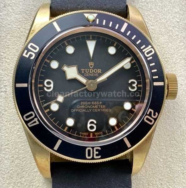 ZF Factory Tudor Black Bay Bronze M79250BA-0001 43mm Bronze Leather Strap Arabic Numerals Grey Dial