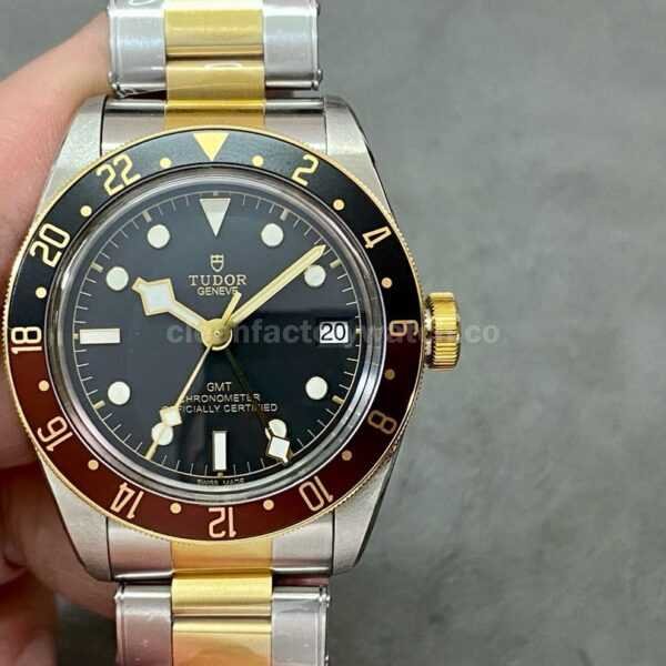 ZF Factory Tudor Black Bay GMT M79833MN-0001 Half Yellow Gold Black Dial