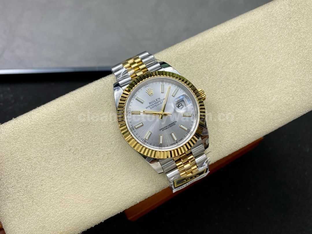 ZQ Factory Rolex Datejust 126333 0002 41mm Half Yellow Gold Silver Dial Jubilee (4)