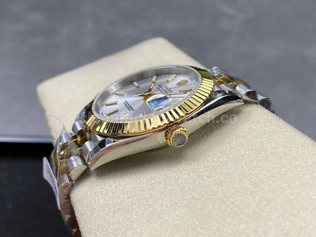 ZQ Factory Rolex Datejust 126333 0002 41mm Half Yellow Gold Silver Dial Jubilee (7)
