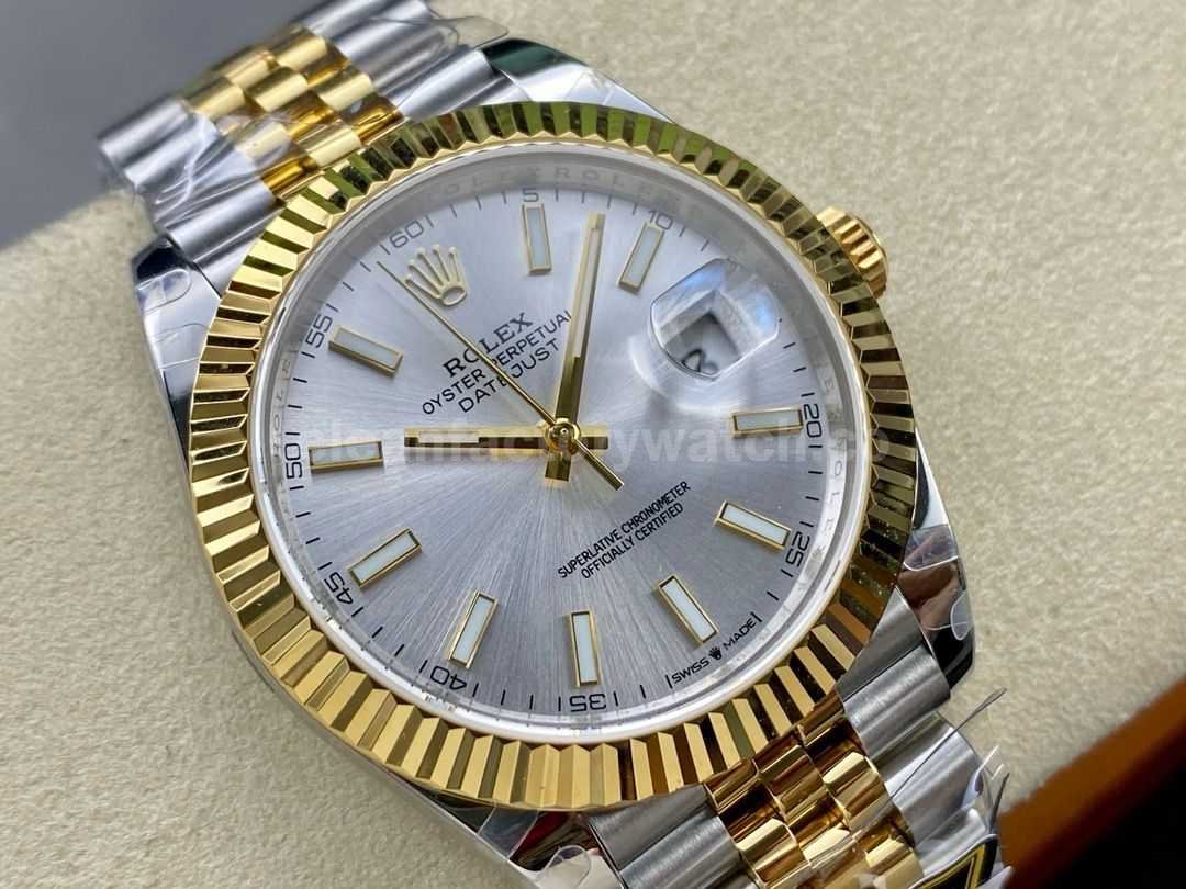 ZQ Factory Rolex Datejust 126333 0002 41mm Half Yellow Gold Silver Dial Jubilee (9)
