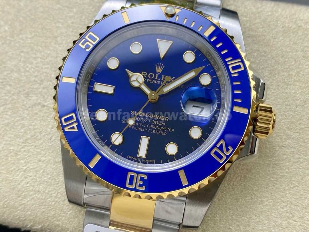 ZQ Factory Rolex Submariner Date 116613LB 40mm Half Gold Blue Dial (7)