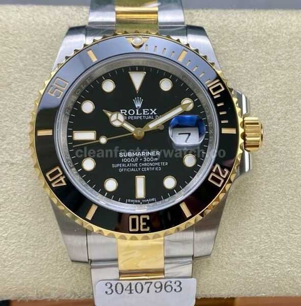 ZQ Factory Rolex Submariner Date 116613LN 40mm Half Gold Black Dial