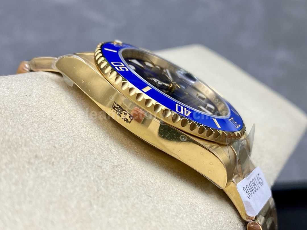 ZQ Factory Rolex Submariner Date 116618LB 40mm Full Yellow Gold Blue Dial (2)