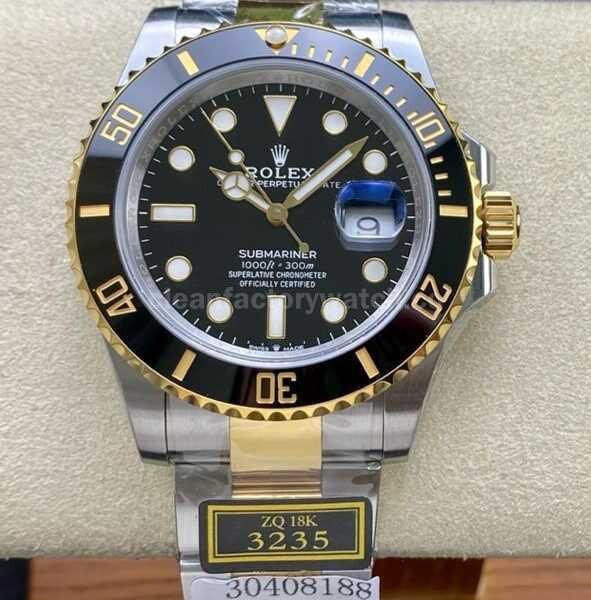 ZQ Factory Rolex Submariner Date 126613LN 41mm Half Gold Black Dial