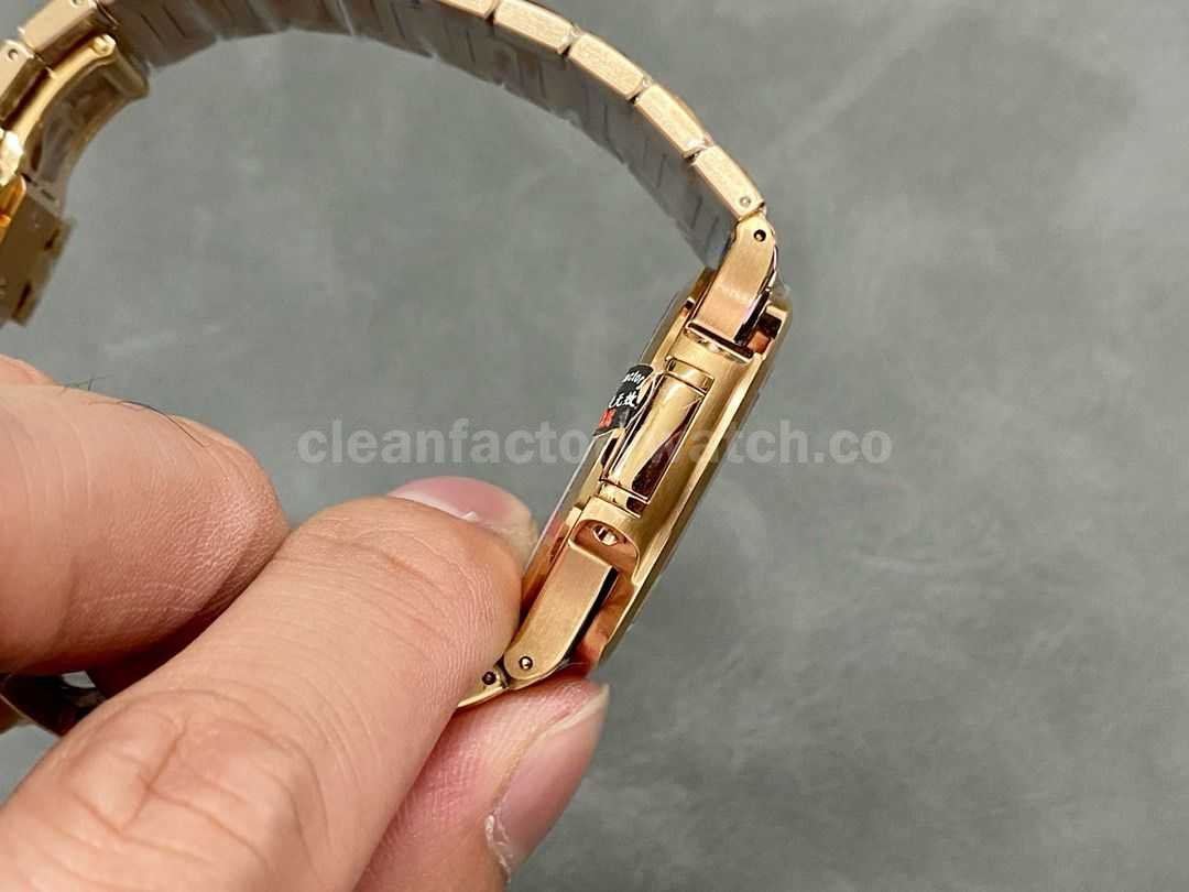 3K Factory Patek Philippe Nautilus 35.2mm 7118 1200R 001 Full Rose Gold Diamond Bezel White Dial (1)