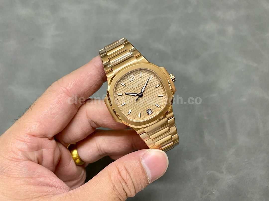 3K Factory Patek Philippe Nautilus 35.2mm 7118 1R 010 Full Rose Gold Rose Gold Dial (5)