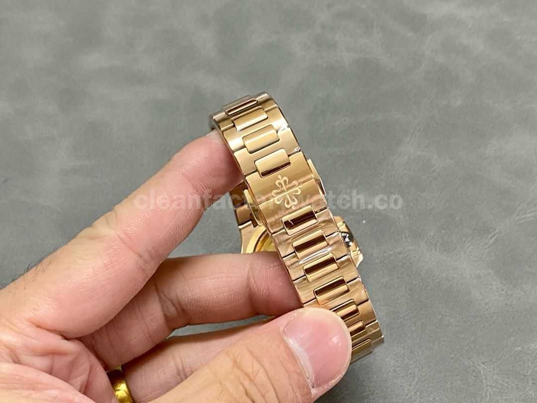 3K Factory Patek Philippe Nautilus 35.2mm 7118 1R 010 Full Rose Gold Rose Gold Dial (9)