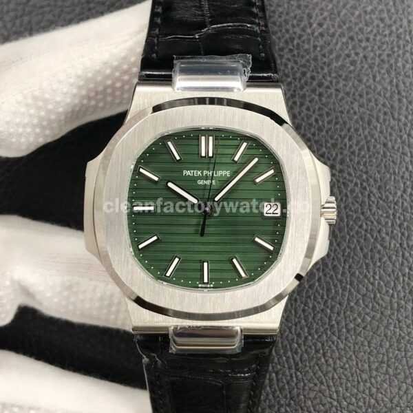 3K Factory Patek Philippe Nautilus 40mm 5711G-001 Leather Green Dial