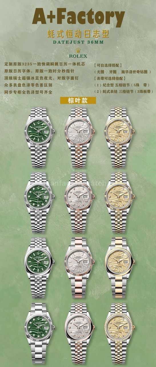 A+ Factory Rolex Datejust 126234 0021 36mm Full 904L Roman Numerals Diamond Purple Dial Jubilee (12)