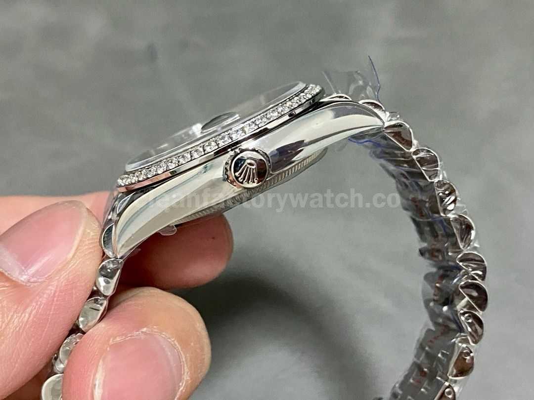 A+ Factory Rolex Datejust 126284RBR 0021 36mm Diamond Bezel Full 904L Roman Numerals&Diamond Sil