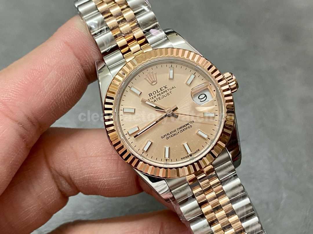 A+ Factory Rolex Datejust 278271 0010 31mm Half Rose Gold Pink Dial Jubilee (1)