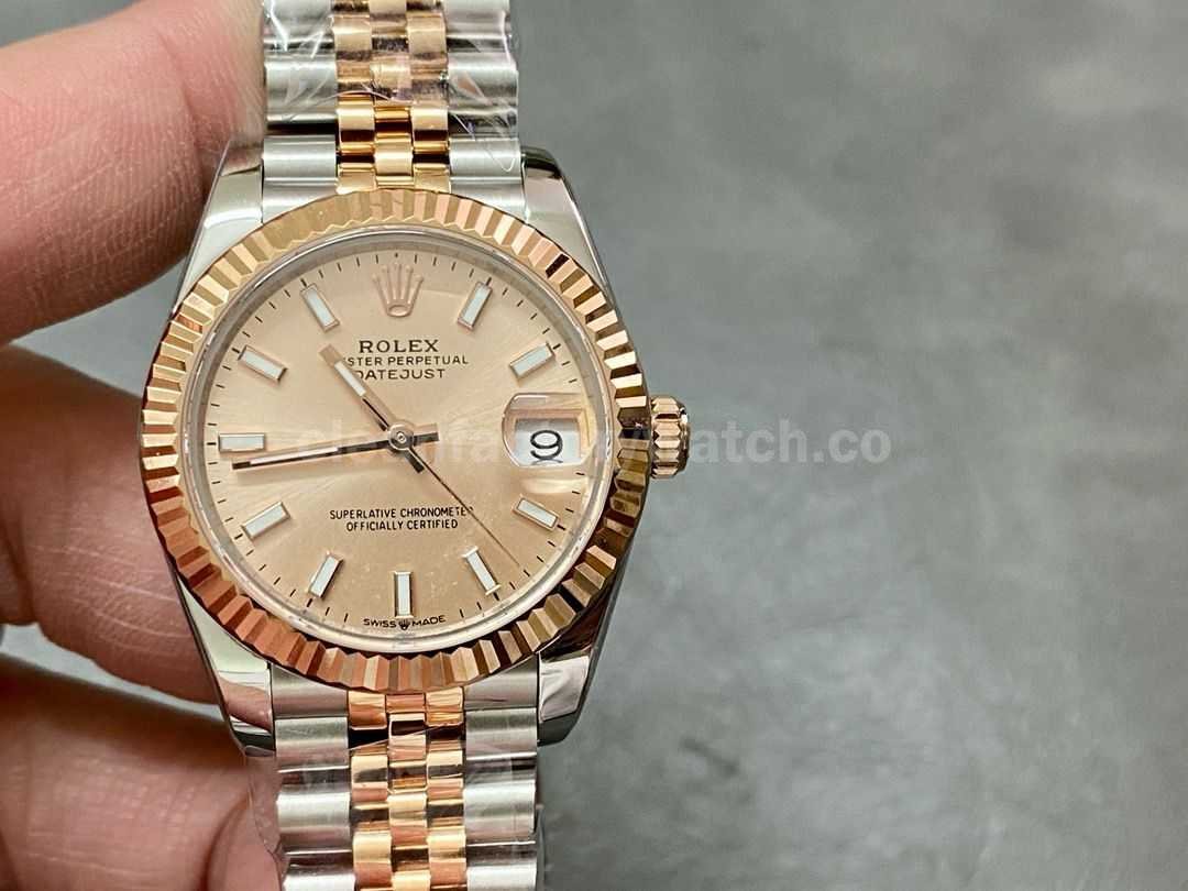 A+ Factory Rolex Datejust 278271 0010 31mm Half Rose Gold Pink Dial Jubilee (3)