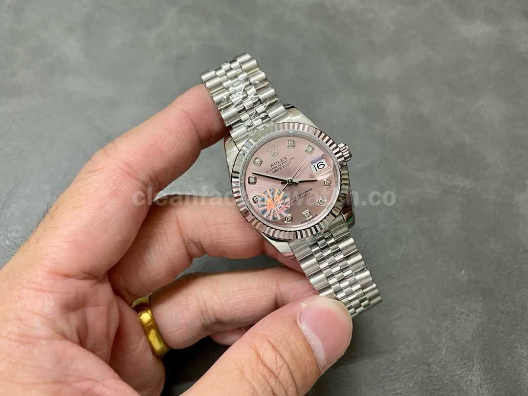 A+ Factory Rolex Datejust 278274 0032 31mm Full 904L Diamond Mop Pink Dial Jubilee (2)