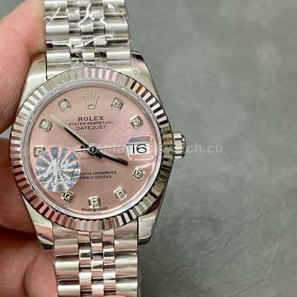 A+ Factory Rolex Datejust 278274-0032 31mm Full 904L Diamond Mop Pink Dial Jubilee