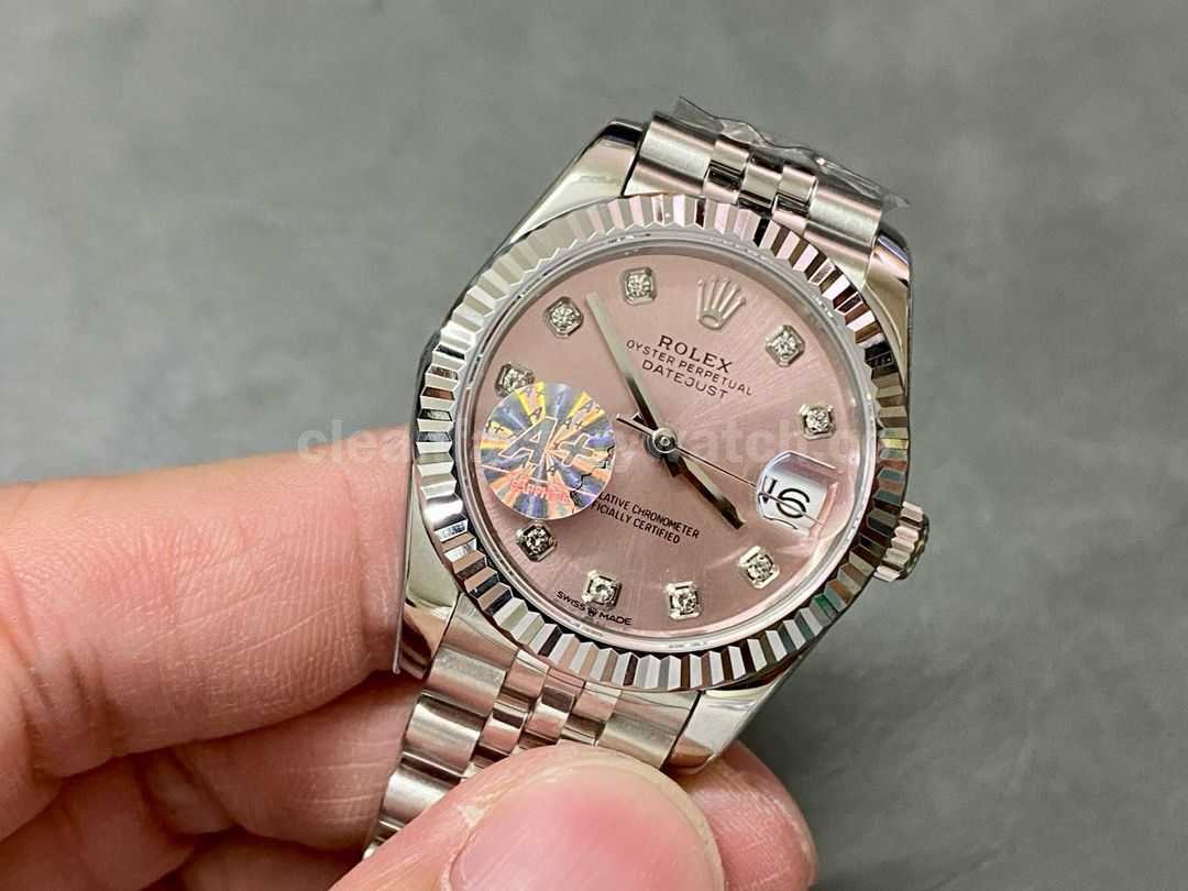 A+ Factory Rolex Datejust 278274 0032 31mm Full 904L Diamond Mop Pink Dial Jubilee (6)