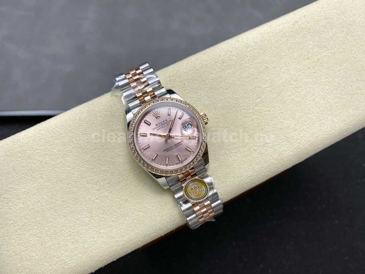 ARF Factory Counterweight Rolex Datejust 278381RBR 0010 31mm Rose Gold Diamond Bezel Sunburst Dial (1)