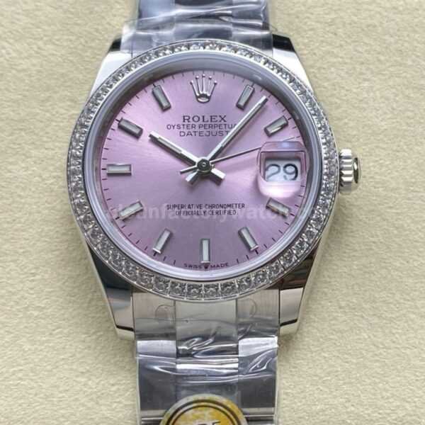 ARF Factory Counterweight Rolex Datejust 278384RBR-0018 31mm Diamond Bezel Pink Dial