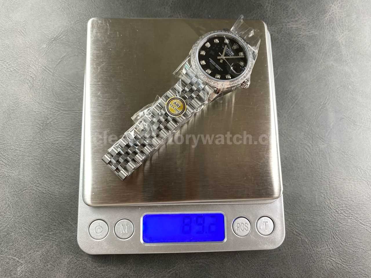 ARF Factory Counterweight Rolex Datejust Jubilee 278384RBR 31mm Diamond Bezel Black Dial (9)